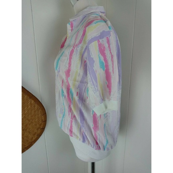 Lind Clare Pastel Button Polo Short Sleeve Top - Picture 5 of 7